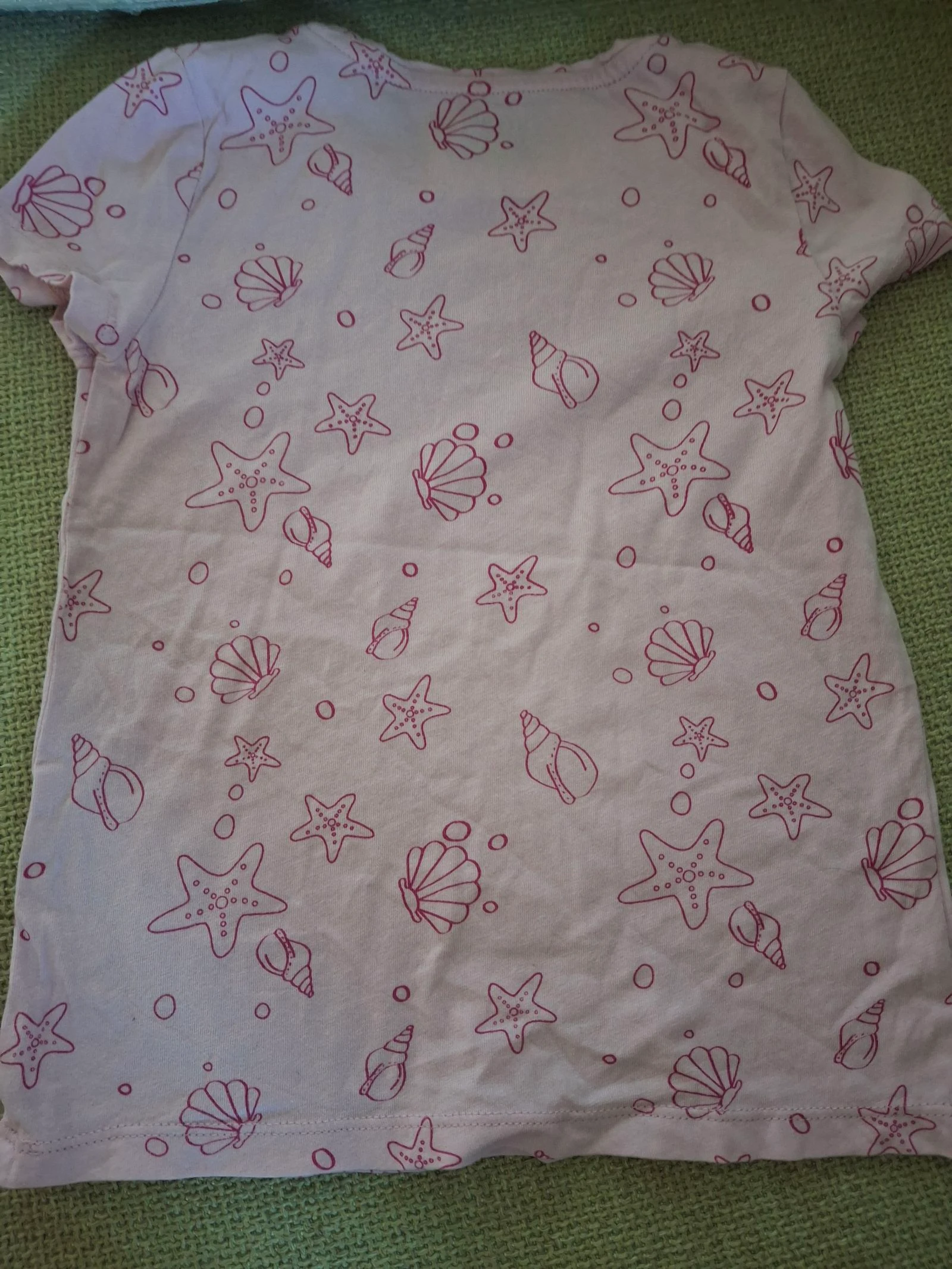 Roze zomeroutfit T-shirt en shorts met zeemotieven maat 4 jaar Kiabi – photo 5